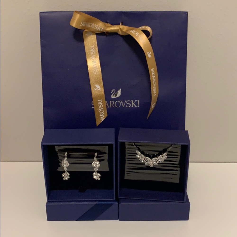 Brand New Swarovski neckless and earrings